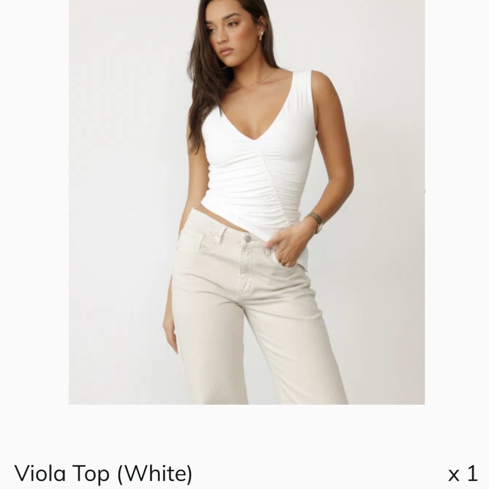 Charcoal, Viola Top, White, Size 4 (AUS) 0 (US)